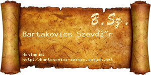 Bartakovics Szevér névjegykártya